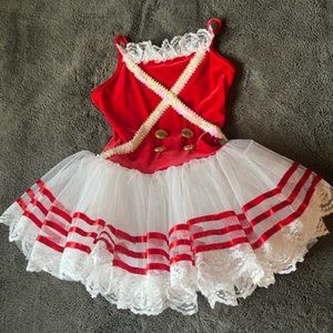 Curtain Call Dance Halloween Red & White Soldier Costume Child Size CME